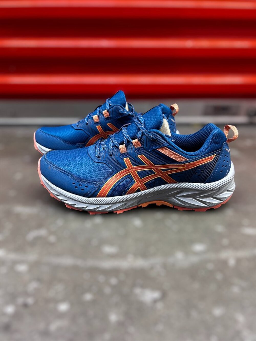 ASICS Gel Venture 8 Trail Running Shoes Women’s Size 9 Wide Blue Orange